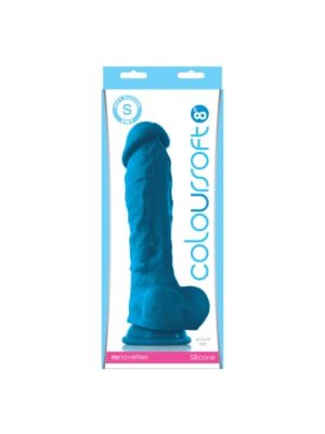 Ρεαλιστικό Ομοίωμα Πέους Colours Pleasures Dildo με Όρχεις 23.5 cm (Γαλάζιο) - NS Novelties