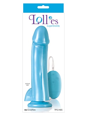 Ρεαλιστικός Δονητής Lollies Sugardaddy Vibrator 20 cm (Γαλάζιος) - NS Novelties