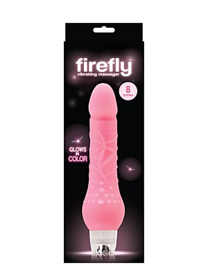 Ρεαλιστικός Φωσφοριζέ Δονητής Firefly Massager 20 cm (Ροζ) - NS Novelties