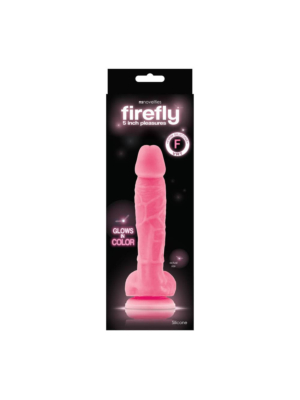 Φωσφορίζον Ρεαλιστικό Ομοίωμα Πέους NS Novelties Firefly 13 cm - Ροζ