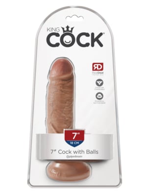 Pipedream King Cock Cock With Balls 8 Inch - Tan