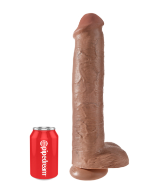 Τεράστιο Ρεαλιστικό Ομοίωμα Πέους King Cock με Όρχεις 38 cm (Tan) - Pipedream