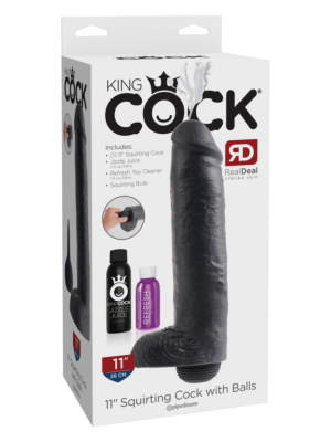 Squirting Cock 28 cm BLACK