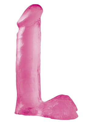 Ρεαλιστικό Ομοίωμα Πέους με Όρχεις 19 cm (Ροζ) - Pipedream Basix Rubber Works