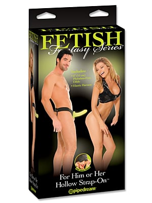 Pipedream Fetish Fantasy 6 Inch Hollow Strap-On - Yellow