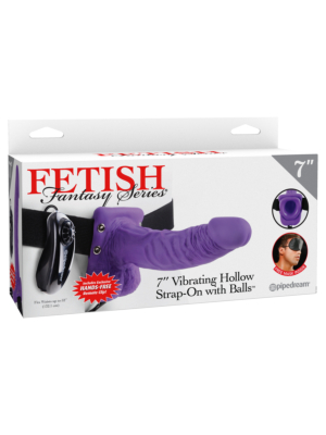 Pipedream Fetish Fantasy Series Vibrating Hollow Strap-On Purple