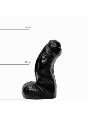 Ρεαλιστικό Ομοίωμα Πέους All Black Dildo με Όρχεις 17 cm