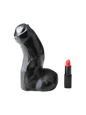 Ρεαλιστικό Ομοίωμα Πέους All Black Dildo με Όρχεις 17 cm