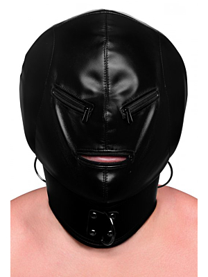 Bondage Mask With Zipper