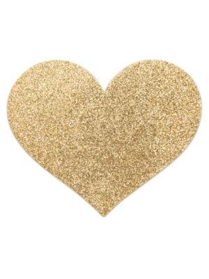 Καλύμματα Θηλών σε σχήμα καρδιάς Flash Heart Nipple Stickers (Χρυσό) - Bijoux Indiscrets