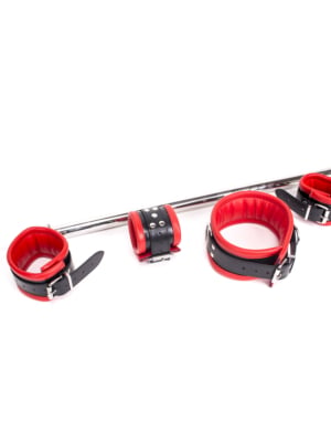 Spreader Bar deluxe set - Red Leather