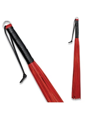 Kiotos Leather Whip Red 24 straps 60cm