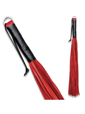 Leather Whip Red 48 straps