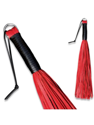 Leather Red Whip Soft - 72 Strings