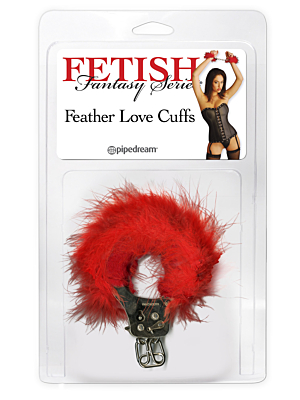 FF FEATHER LOVE CUFFS RED