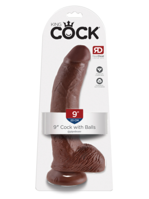 Pipedream King Cock Cock with Balls 9 Inch - Brown