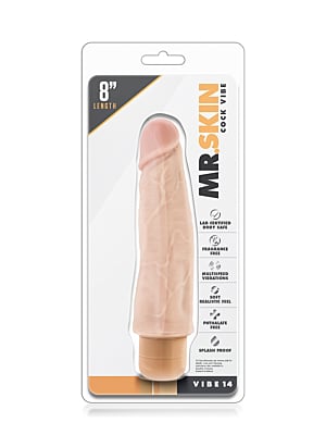 DR. SKIN REALISTIC COCK VIBE 14 FLESH