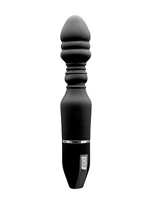 MENZSTUFF Anal Pleasure Vibrator 20 cm - Μαύρος Πρωκτικός Δονητής - Butt Plug Dildo