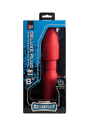 Δονούμενη Πρωκτική Σφήνα Menzstuff Deluxe Butt Plug 21.5cm (Red) - Dreamtoys