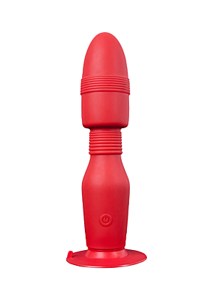 Menzstuff Deluxe Vibrating Butt Plug 21.5cm (Red) - Dreamtoys - 100% Silicone