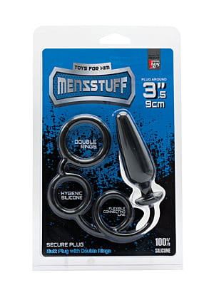 MENZSTUFF 3.5INCH DOUBLE RING ANAL PLUG