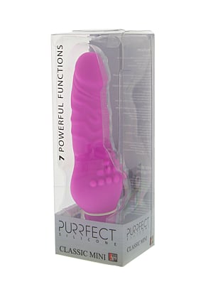 Μινι Δονητής PURRFECT SILICONE CLASSIC 15cm.- ρόζ