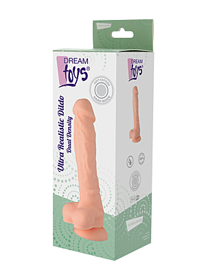 Ομοίωμα διπλής σιλικόνης dream toys με βεντούζα 22 Χ 4.5 εκ