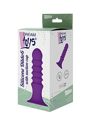 DREAM TOYS RIBBED PLUG WITH SUCTION CUP