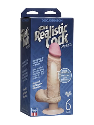 Ρεαλιστικός Δονητής The Realistic Cock ULTRASKYN Dildo με Όρχεις 16 cm (Light Skin) - Doc Johnson