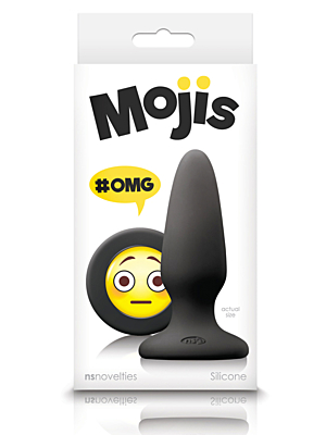 Πρωκτική Σφήνα Moji's OMG Butt Plug Μαύρη M - NS Novelties