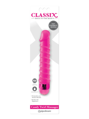 Κλασικός Δονητής Candy Twirl Massager (Ροζ) - Pipedream Classix