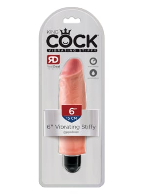 Σκληρός Δονητής King Cock Vibrating Stiffy χρώμα του δέρματος- 15εκ.