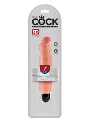 Σκληρός Δονητής King Cock Vibrating Stiffy χρώμα του δέρματος- 17,8εκ.