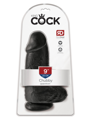 King Cock Chubby Realistic Dildo  Black