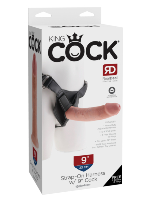 King Cock  Strap-On Harness  w/ 9" Cock