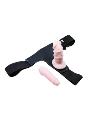 Strap-On, PU Strap ,Double mini TPR Dildos