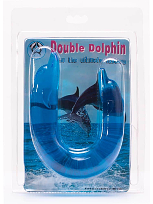 Διπλό Ομοίωμα Πέους Dolphin Double Dildo - Μπλε - Εύκαμπτο Penis