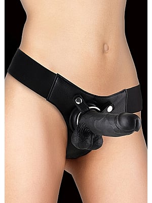 Realistic - 8 Inch - Strap-On - Black