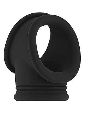 Δαχτυλίδι Πέους και Όρχεων Sono Cock Ring with Ball Strap (Μαύρο) - Shots Media - Αδιάβροχη Σιλικόνη