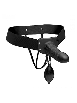 Pumper Inflatable Hollow Strap-On - Black