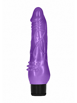 8 Inch Fat Realistic Dildo Vibe - Purple