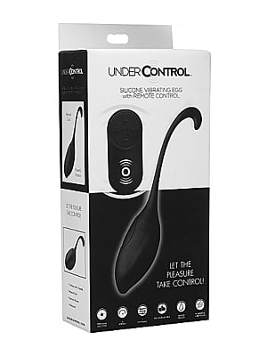 Silicone Vibrating Egg with Remote Control - Black