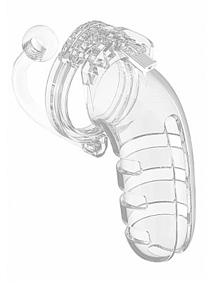 "Model 12 - Chasity - 5.5"" - Cage with Plug - Transparent"