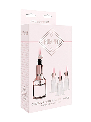 Clitoral & Nipple Pump Set Large - Rose Gold