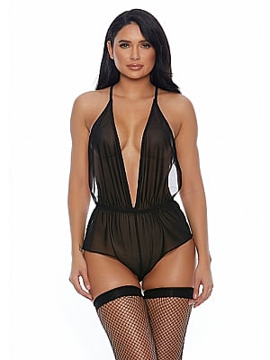 Sheer Intentions Romper - Black