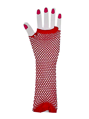 Γάντια με Δίχτυ Κόκκινα 30cm