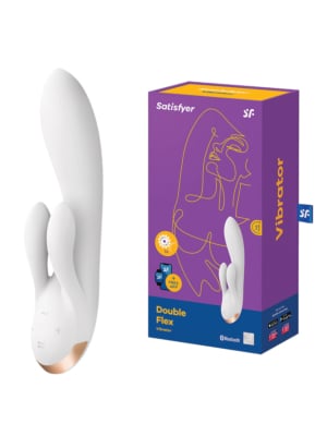 Satisfyer Double Flex White Vibrator App Controlled