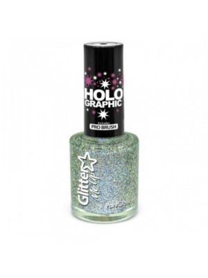 Holographic Glitter Nail Polish - Green