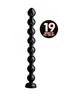 Hosed Beaded Anal Snake Πρωκτικό Dildo σε Μαύρο χρώμα 50cm

