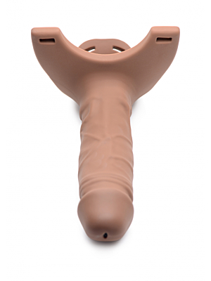 SM Hollow Silicone Dildo Strap-On - Flesh - Size Matters
